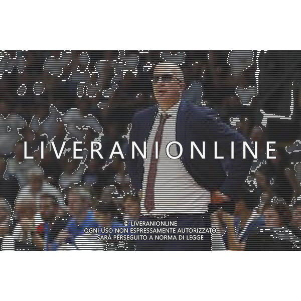 Fortitudo Bologna - Umana Reyer Basket Venezia Campionato di Basket Serie A 29/09/2019 nella foto: Mister De Raffaele Walter(Umana Reyer Basket Venezia) ©Claudio Zamagni/Agenzia Aldo Liverani Mister De Raffaele Walter(Umana Reyer Basket Venezia)during Italian Serie A Basketball match between Pompea Fortitudo Bologna and Umana Reyer Basket Venezia at Paladozza Arena in Bologna on September 29 2019 photo credit by Claudio Zamagni/Aldo Liverani Photo Agency / AGENZIA ALDO LIVERANI SAS