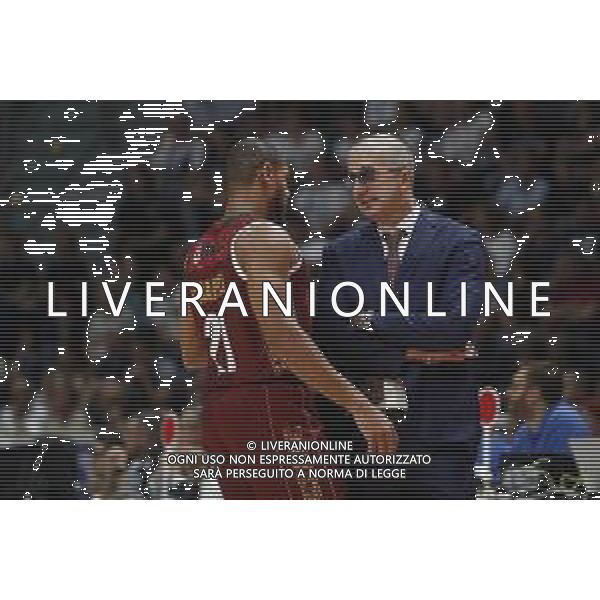 Fortitudo Bologna - Umana Reyer Basket Venezia Campionato di Basket Serie A 29/09/2019 nella foto: Mister De Raffaele Walter(Umana Reyer Basket Venezia) Chappell Jeremy(Umana Reyer Basket Venezia) ©Claudio Zamagni/Agenzia Aldo Liverani Mister De Raffaele Walter(Umana Reyer Basket Venezia) Chappell Jeremy(Umana Reyer Basket Venezia) during Italian Serie A Basketball match between Pompea Fortitudo Bologna and Umana Reyer Basket Venezia at Paladozza Arena in Bologna on September 29 2019 photo credit by Claudio Zamagni/Aldo Liverani Photo Agency / AGENZIA ALDO LIVERANI SAS