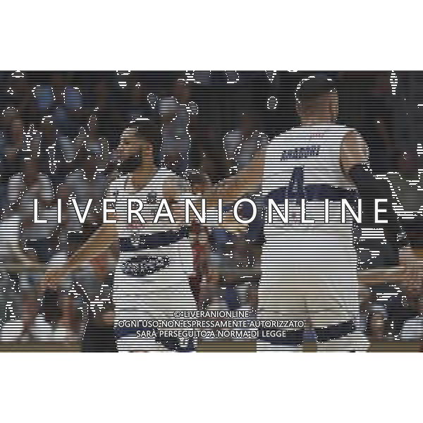 Fortitudo Bologna - Umana Reyer Basket Venezia Campionato di Basket Serie A 29/09/2019 nella foto: Robertson Kassius(Pompea Fortitudo Bologna) Aradori Pietro(Pompea Fortitudo Bologna) ©Claudio Zamagni/Agenzia Aldo Liverani Robertson Kassius(Pompea Fortitudo Bologna) Aradori Pietro(Pompea Fortitudo Bologna) during Italian Serie A Basketball match between Pompea Fortitudo Bologna and Umana Reyer Basket Venezia at Paladozza Arena in Bologna on September 29 2019 photo credit by Claudio Zamagni/Aldo Liverani Photo Agency / AGENZIA ALDO LIVERANI SAS