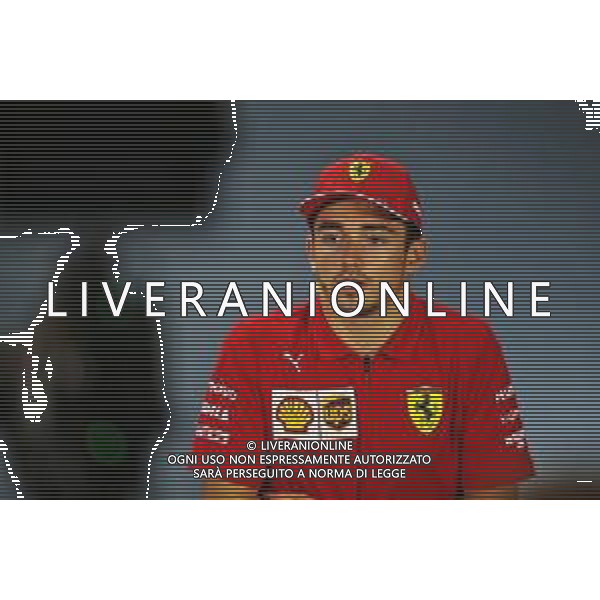 Charles Leclerc (MON) Ferrari in the post race FIA Press Conference. 29.09.2019. Formula 1 World Championship, Rd 16, Russian Grand Prix, Sochi Autodrom, Sochi, Russia, Race Day. AG ALDO LIVERANI SAS-ONLY ITALY