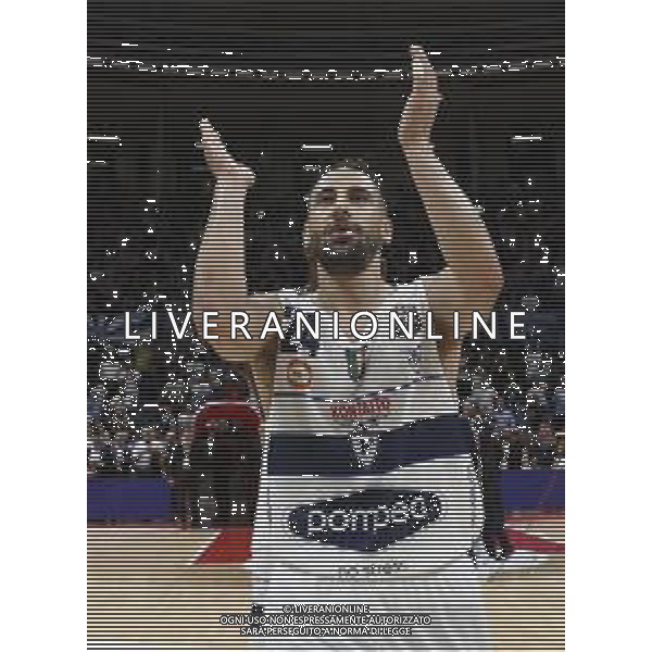 Fortitudo Bologna - Umana Reyer Basket Venezia Campionato di Basket Serie A 29/09/2019 nella foto: Esultanza Stipcevic Rok(Pompea Fortitudo Bologna) ©Claudio Zamagni/Agenzia Aldo Liverani exultation of Stipcevic Rok(Pompea Fortitudo Bologna) during Italian Serie A Basketball match between Pompea Fortitudo Bologna and Umana Reyer Basket Venezia at Paladozza Arena in Bologna on September 29 2019 photo credit by Claudio Zamagni/Aldo Liverani Photo Agency/ AGENZIA ALDO LIVERANI SAS