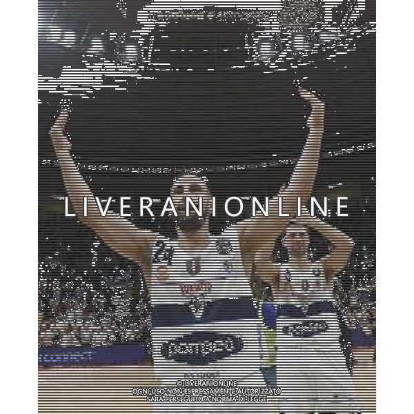 Fortitudo Bologna - Umana Reyer Basket Venezia Campionato di Basket Serie A 29/09/2019 nella foto: Esultanza Stipcevic Rok(Pompea Fortitudo Bologna) ©Claudio Zamagni/Agenzia Aldo Liverani exultation of Stipcevic Rok(Pompea Fortitudo Bologna) during Italian Serie A Basketball match between Pompea Fortitudo Bologna and Umana Reyer Basket Venezia at Paladozza Arena in Bologna on September 29 2019 photo credit by Claudio Zamagni/Aldo Liverani Photo Agency/ AGENZIA ALDO LIVERANI SAS