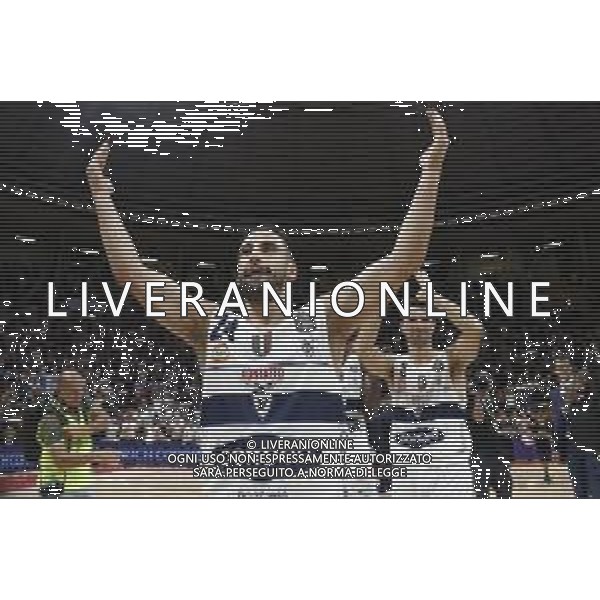 Fortitudo Bologna - Umana Reyer Basket Venezia Campionato di Basket Serie A 29/09/2019 nella foto: Esultanza Stipcevic Rok(Pompea Fortitudo Bologna) ©Claudio Zamagni/Agenzia Aldo Liverani exultation of Stipcevic Rok(Pompea Fortitudo Bologna) during Italian Serie A Basketball match between Pompea Fortitudo Bologna and Umana Reyer Basket Venezia at Paladozza Arena in Bologna on September 29 2019 photo credit by Claudio Zamagni/Aldo Liverani Photo Agency/ AGENZIA ALDO LIVERANI SAS