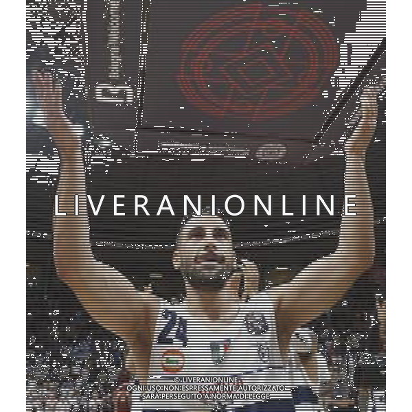 Fortitudo Bologna - Umana Reyer Basket Venezia Campionato di Basket Serie A 29/09/2019 nella foto: Esultanza Stipcevic Rok(Pompea Fortitudo Bologna) ©Claudio Zamagni/Agenzia Aldo Liverani exultation of Stipcevic Rok(Pompea Fortitudo Bologna) during Italian Serie A Basketball match between Pompea Fortitudo Bologna and Umana Reyer Basket Venezia at Paladozza Arena in Bologna on September 29 2019 photo credit by Claudio Zamagni/Aldo Liverani Photo Agency/ AGENZIA ALDO LIVERANI SAS