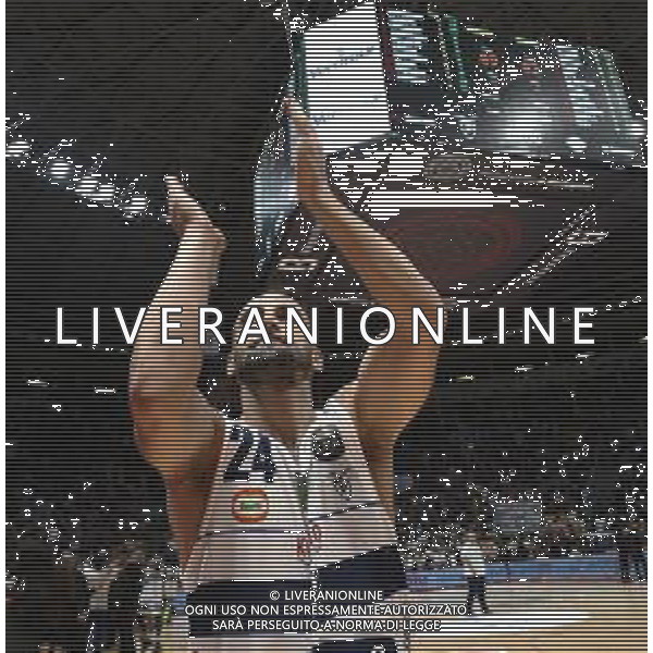 Fortitudo Bologna - Umana Reyer Basket Venezia Campionato di Basket Serie A 29/09/2019 nella foto: Esultanza Stipcevic Rok(Pompea Fortitudo Bologna) ©Claudio Zamagni/Agenzia Aldo Liverani exultation of Stipcevic Rok(Pompea Fortitudo Bologna) during Italian Serie A Basketball match between Pompea Fortitudo Bologna and Umana Reyer Basket Venezia at Paladozza Arena in Bologna on September 29 2019 photo credit by Claudio Zamagni/Aldo Liverani Photo Agency/ AGENZIA ALDO LIVERANI SAS
