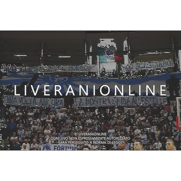 Fortitudo Bologna - Umana Reyer Basket Venezia Campionato di Basket Serie A 29/09/2019 nella foto: coreografia tifosi della fortitudo ©Claudio Zamagni/Agenzia Aldo Liverani supporters of fortitudo during Italian Serie A Basketball match between Pompea Fortitudo Bologna and Umana Reyer Basket Venezia at Paladozza Arena in Bologna on September 29 2019 photo credit by Claudio Zamagni/Aldo Liverani Photo Agency/ AGENZIA ALDO LIVERANI SAS
