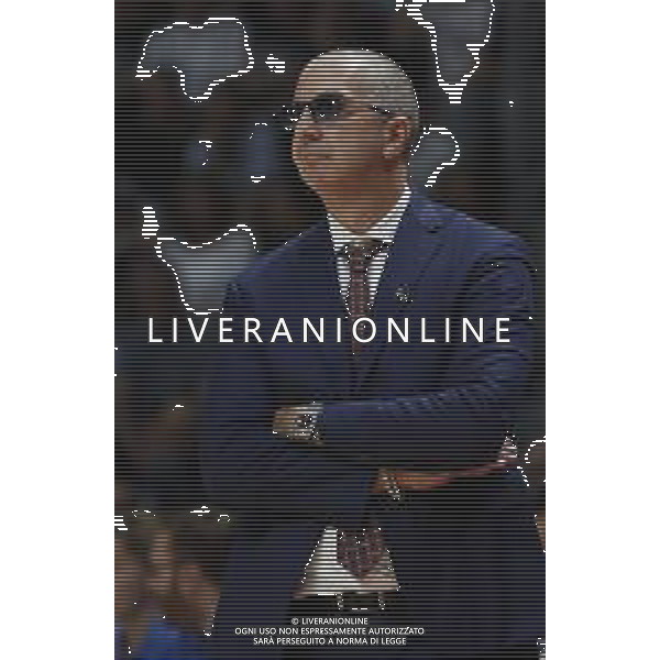 Fortitudo Bologna - Umana Reyer Basket Venezia Campionato di Basket Serie A 29/09/2019 nella foto: Mister De Raffaele Walter(Umana Reyer Basket Venezia) ©Claudio Zamagni/Agenzia Aldo Liverani Mister De Raffaele Walter(Umana Reyer Basket Venezia) during Italian Serie A Basketball match between Pompea Fortitudo Bologna and Umana Reyer Basket Venezia at Paladozza Arena in Bologna on September 29 2019 photo credit by Claudio Zamagni/Aldo Liverani Photo Agency/ AGENZIA ALDO LIVERANI SAS