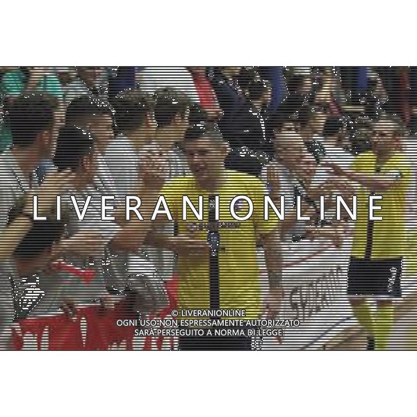 IMOLA 30 09 2019 IMOLESE CALCIO A5-MILANO CALCIO A5 SERIE A2 NELLA FOTO ADRIANO FOGLIA E IGOR VIGNOLI DOPO LA PARTITA FOTO GIANNI SANNA-AG ALDO LIVERANI SAS
