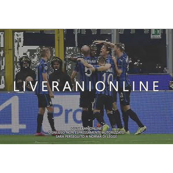 Milano 1-10-2019 Stadio Giuseppe Meazza - San Siro UEFA Champions League fase a gironi 2° giornata gruppo C Atalanta vs Shakhtar Donetsk nella foto Zapata segna 1 a 0 Atalanta foto Roberto Garavaglia - ag. Aldo Liverani sas