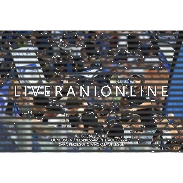 Milano 1-10-2019 Stadio Giuseppe Meazza - San Siro UEFA Champions League fase a gironi 2° giornata gruppo C Atalanta vs Shakhtar Donetsk nella foto tifosi Atalanta a San Siro foto Roberto Garavaglia - ag. Aldo Liverani sas