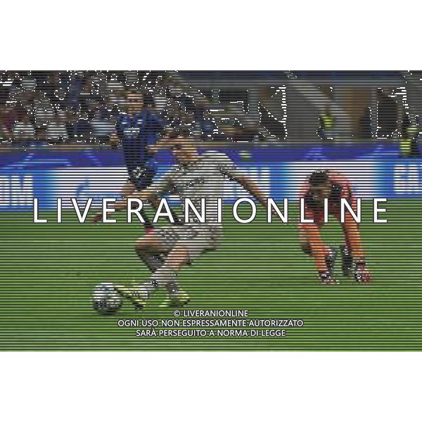 Milano 1-10-2019 Stadio Giuseppe Meazza - San Siro UEFA Champions League fase a gironi 2° giornata gruppo C Atalanta vs Shakhtar Donetsk nella foto Junior Moraes segna il gol del 1 a 1 Shakhtar Donetsk foto Roberto Garavaglia - ag. Aldo Liverani sas/ AGENZIA ALDO LIVERANI SAS