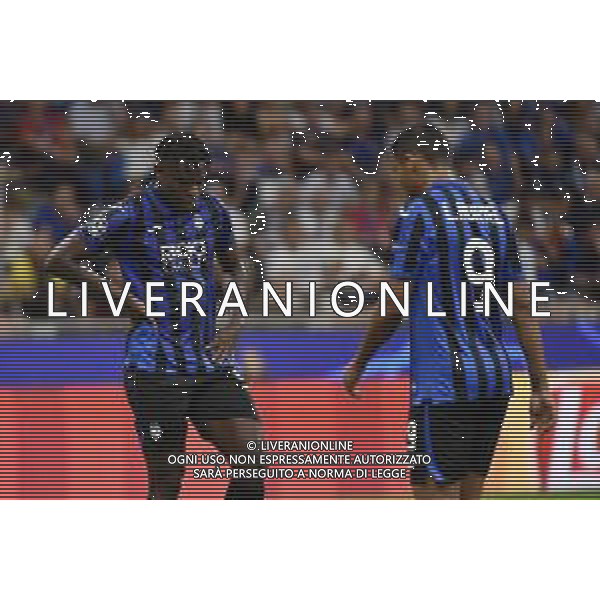 Milano 1-10-2019 Stadio Giuseppe Meazza - San Siro UEFA Champions League fase a gironi 2° giornata gruppo C Atalanta vs Shakhtar Donetsk nella foto delusione Duvan Zapata e Luis Muriel a fine gara foto Roberto Garavaglia - ag. Aldo Liverani sas/ AGENZIA ALDO LIVERANI SAS