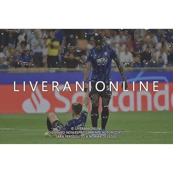 Milano 1-10-2019 Stadio Giuseppe Meazza - San Siro UEFA Champions League fase a gironi 2° giornata gruppo C Atalanta vs Shakhtar Donetsk nella foto delusione alejandro Gomez e duvan Zapata a fine gara foto Roberto Garavaglia - ag. Aldo Liverani sas/ AGENZIA ALDO LIVERANI SAS