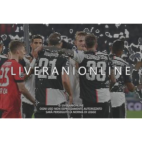 Torino 1.10.2019 Stadio Allianz Stadium Juventus vs Leverkusen Gruppo D Giornata 2 di 6 ©Falzone/Agenzia Aldo Liverani NELLA FOTO : ESULTANZA DOPO IL GOL DI FEDERICO BERNARDESCHI / AGENZIA ALDO LIVERANI SAS