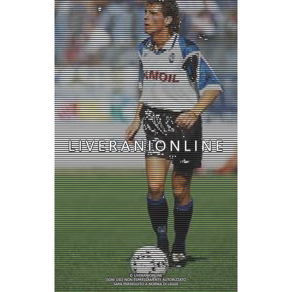 RETROSPETTIVA PAVONE CHRISTIAN CALCIATORE NELLA FOTO PAVONE CHRISTIAN CON LA MAGLIA DELL\'ATALANTA CALCIO AG ALDO LIVERANI SAS
