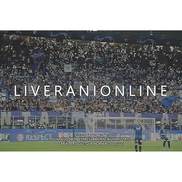 Milano 1-10-2019 Stadio Giuseppe Meazza - San Siro UEFA Champions League fase a gironi 2° giornata gruppo C Atalanta vs Shakhtar Donetsk nella foto tifosi dell\'Atalanta sugli spalti di San Siro foto Roberto Garavaglia - ag. Aldo Liverani sas/ AGENZIA ALDO LIVERANI SAS