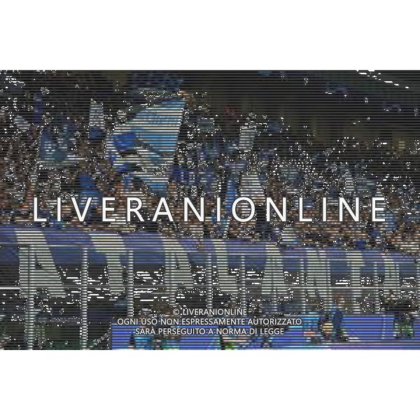 Milano 1-10-2019 Stadio Giuseppe Meazza - San Siro UEFA Champions League fase a gironi 2° giornata gruppo C Atalanta vs Shakhtar Donetsk nella foto tifosi dell\'Atalanta sugli spalti di San Siro foto Roberto Garavaglia - ag. Aldo Liverani sas/ AGENZIA ALDO LIVERANI SAS