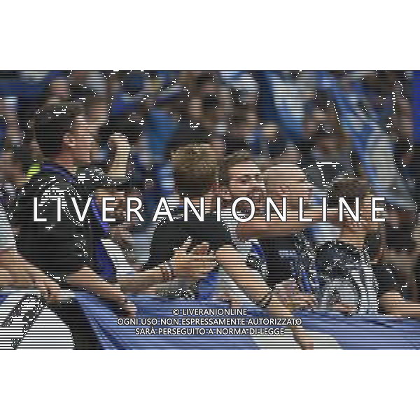 Milano 1-10-2019 Stadio Giuseppe Meazza - San Siro UEFA Champions League fase a gironi 2° giornata gruppo C Atalanta vs Shakhtar Donetsk nella foto tifosi dell\'Atalanta sugli spalti di San Siro foto Roberto Garavaglia - ag. Aldo Liverani sas/ AGENZIA ALDO LIVERANI SAS