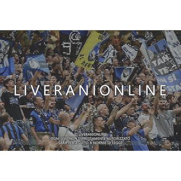 Milano 1-10-2019 Stadio Giuseppe Meazza - San Siro UEFA Champions League fase a gironi 2° giornata gruppo C Atalanta vs Shakhtar Donetsk nella foto tifosi dell\'Atalanta sugli spalti di San Siro foto Roberto Garavaglia - ag. Aldo Liverani sas/ AGENZIA ALDO LIVERANI SAS