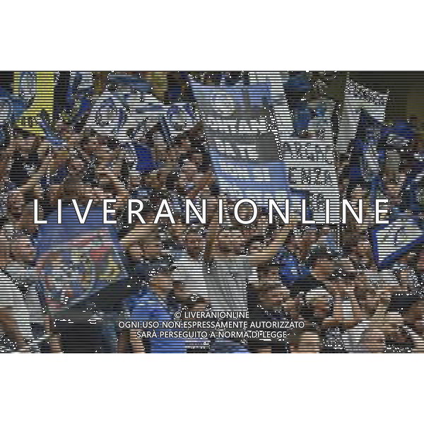 Milano 1-10-2019 Stadio Giuseppe Meazza - San Siro UEFA Champions League fase a gironi 2° giornata gruppo C Atalanta vs Shakhtar Donetsk nella foto tifosi dell\'Atalanta sugli spalti di San Siro foto Roberto Garavaglia - ag. Aldo Liverani sas/ AGENZIA ALDO LIVERANI SAS