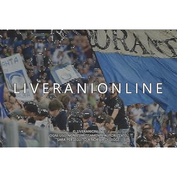 Milano 1-10-2019 Stadio Giuseppe Meazza - San Siro UEFA Champions League fase a gironi 2° giornata gruppo C Atalanta vs Shakhtar Donetsk nella foto tifosi dell\'Atalanta sugli spalti di San Siro foto Roberto Garavaglia - ag. Aldo Liverani sas/ AGENZIA ALDO LIVERANI SAS