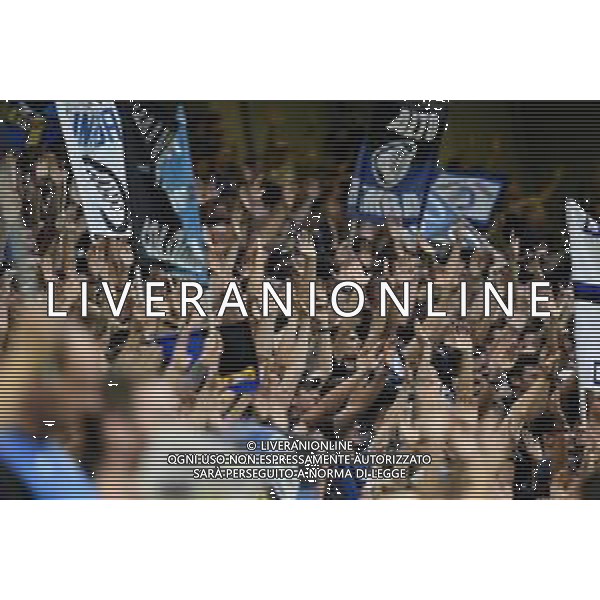 Milano 1-10-2019 Stadio Giuseppe Meazza - San Siro UEFA Champions League fase a gironi 2° giornata gruppo C Atalanta vs Shakhtar Donetsk nella foto tifosi dell\'Atalanta sugli spalti di San Siro foto Roberto Garavaglia - ag. Aldo Liverani sas/ AGENZIA ALDO LIVERANI SAS