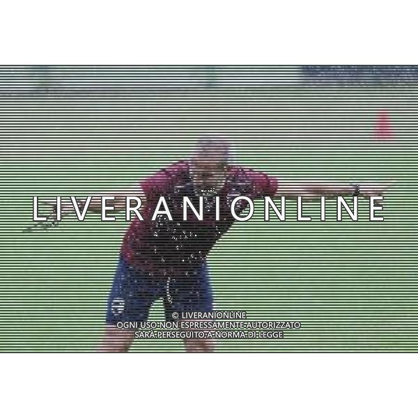 IMOLA 02 10 2019 IMOLESE CALCIO SERIE C NELLA FOTO GIANLUCA ATZORI ALLENATORE DELL\'IMOLESE CALCIO DURANTE L\'ALLENAMENTO SOTTO LA PIOGGIA © SANNA / AGENZIA ALDO LIVERANI SAS