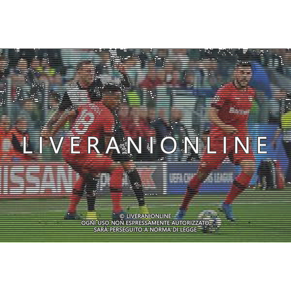 Torino 1.10.2019 Stadio Allianz Stadium Juventus vs Leverkusen Gruppo D Giornata 2 di 6 ©Falzone/Agenzia Aldo Liverani NELLA FOTO : Federico Bernardeschi-Wendell-Kevin Volland / AGENZIA ALDO LIVERANI SAS