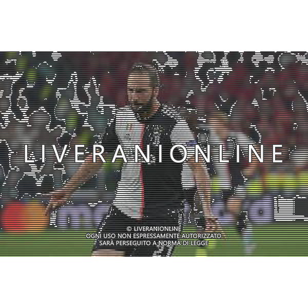 Torino 1.10.2019 Stadio Allianz Stadium Juventus vs Leverkusen Gruppo D Giornata 2 di 6 ©Falzone/Agenzia Aldo Liverani NELLA FOTO : Esultanza gol di Gonzalo Higuain / AGENZIA ALDO LIVERANI SAS