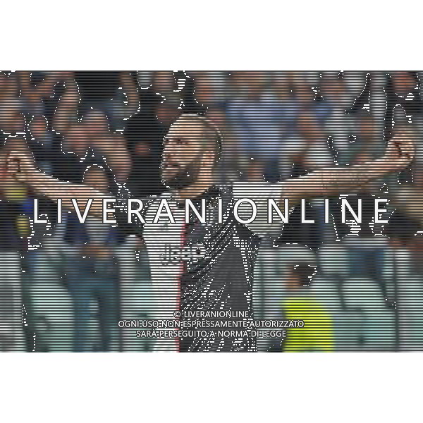 Torino 1.10.2019 Stadio Allianz Stadium Juventus vs Leverkusen Gruppo D Giornata 2 di 6 ©Falzone/Agenzia Aldo Liverani NELLA FOTO : Esultanza gol di Gonzalo Higuain / AGENZIA ALDO LIVERANI SAS
