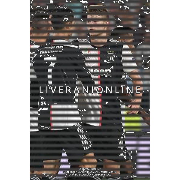 Torino 1.10.2019 Stadio Allianz Stadium Juventus vs Leverkusen Gruppo D Giornata 2 di 6 ©Falzone/Agenzia Aldo Liverani NELLA FOTO : Esultanza gol di Cristiano Ronaldo / AGENZIA ALDO LIVERANI SAS
