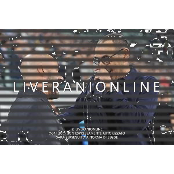 Torino 1.10.2019 Stadio Allianz Stadium Juventus vs Leverkusen Gruppo D Giornata 2 di 6 ©Falzone/Agenzia Aldo Liverani NELLA FOTO : Peter Bosz e Maurizio sarri / AGENZIA ALDO LIVERANI SAS