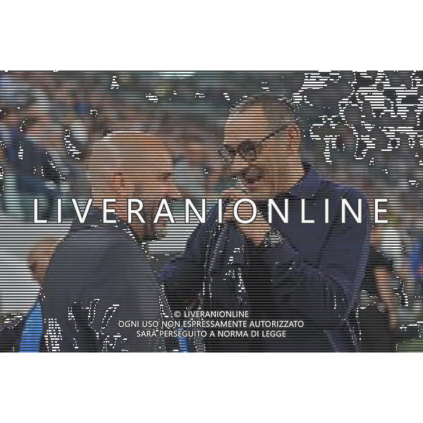 Torino 1.10.2019 Stadio Allianz Stadium Juventus vs Leverkusen Gruppo D Giornata 2 di 6 ©Falzone/Agenzia Aldo Liverani NELLA FOTO : Peter Bosz e Maurizio sarri / AGENZIA ALDO LIVERANI SAS