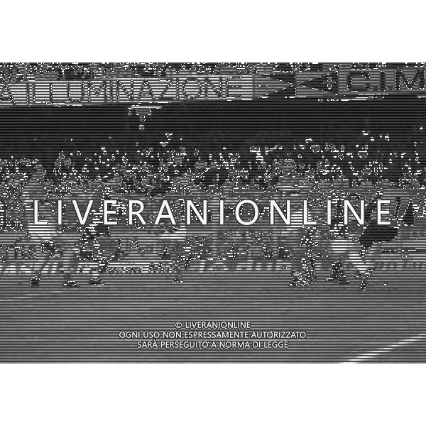 07-06-1986 GENOVA-COPPA ITALIA FINALE ANDATA SAMPDORIA ROMA 2-1 NELLA FOTO TIRO DI FRANCESCO GRAZIANI AG ALDO LIVERANI SAS