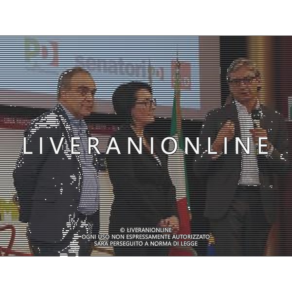UNA NUOVA ITALIA - Terza festa Nazionale DEMS a Rimini 04/10/2019 nella foto: Giulio Calvisi sottosegretario al ministero della difesa Emma Petitti Assessora al Bilancio dell Emilia Romagna Andrea Gnassi Sindaco di Rimini ©Claudio Zamagni/Agenzia Aldo Liverani s.a.s