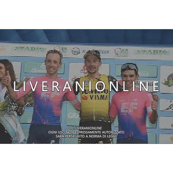 04-10-2019 Giro Dell\'emilia; 2019, Jumbo - Visma; 2019, Ef Education - First; Roglic, Primoz; Woods, Michael; Higuita, Sergio; Bologna - San Luca; ©SIROTTI / AGENZIA ALDO LIVERANI SAS