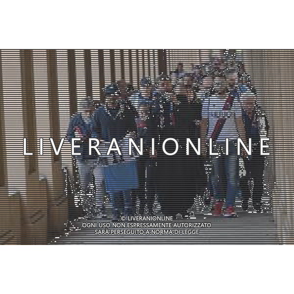 06-10-2019 BOLOGNA SANTUARIO DI SAN LUCA I TIFOSI DI BOLOGNA E LAZIO IN PROCESSIONE PER SINISA MIHAJLOVIC RICOVERATO IN OSPEDALE PER LEUCEMIA FOTO OPTIMA-AG ALDO LIVERANI SAS