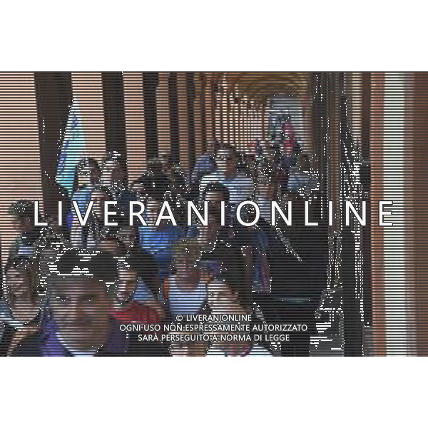 06-10-2019 BOLOGNA SANTUARIO DI SAN LUCA I TIFOSI DI BOLOGNA E LAZIO IN PROCESSIONE PER SINISA MIHAJLOVIC RICOVERATO IN OSPEDALE PER LEUCEMIA FOTO OPTIMA-AG ALDO LIVERANI SAS