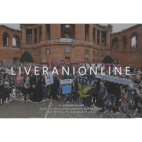 06-10-2019 BOLOGNA SANTUARIO DI SAN LUCA I TIFOSI DI BOLOGNA E LAZIO IN PROCESSIONE PER SINISA MIHAJLOVIC RICOVERATO IN OSPEDALE PER LEUCEMIA FOTO OPTIMA-AG ALDO LIVERANI SAS