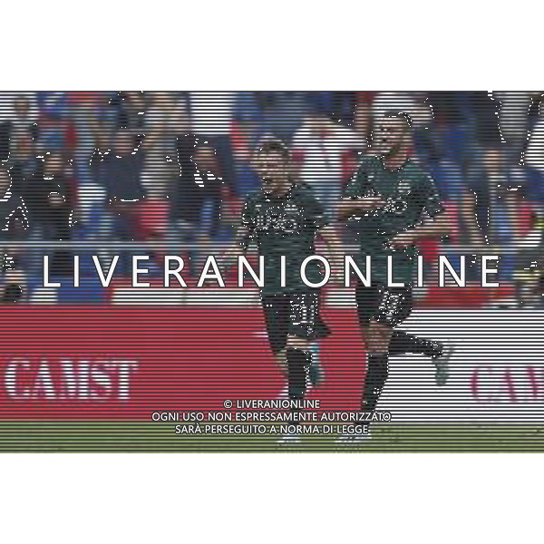 Bologna - Lazio Campionato di Calcio Serie A TIM 06/10/2019 nella foto: Esultanza dopo il gol di Krejci Ladislav (Bologna f.c.) con Mattia Bani ©Claudio Zamagni/Agenzia Aldo Liverani Krejci’ Ladislav (Bologna f.c.) celebrates after scoring a goal during Italian Serie A soccer match between BOLOGNA F.C. and S.S. LAZIO at Renato Dall\'Ara Stadium in Bologna on October 06 2019 photo credit by Claudio Zamagni/Aldo Liverani Photo Agency / AGENZIA ALDO LIVERANI SAS