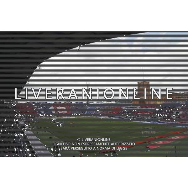 Bologna - Lazio Campionato di Calcio Serie A TIM 06/10/2019 nella foto: striscioni dei tifosi del bologna - coreografia in curva - veduta panoramica interna stadio dall\'ara bologna ©Claudio Zamagni/Agenzia Aldo Liverani a banners of bologna\'s supporters during Italian Serie A soccer match between BOLOGNA F.C. and S.S. LAZIO at Renato Dall\'Ara Stadium in Bologna on October 06 2019 photo credit by Claudio Zamagni/Aldo Liverani Photo Agency / AGENZIA ALDO LIVERANI SAS