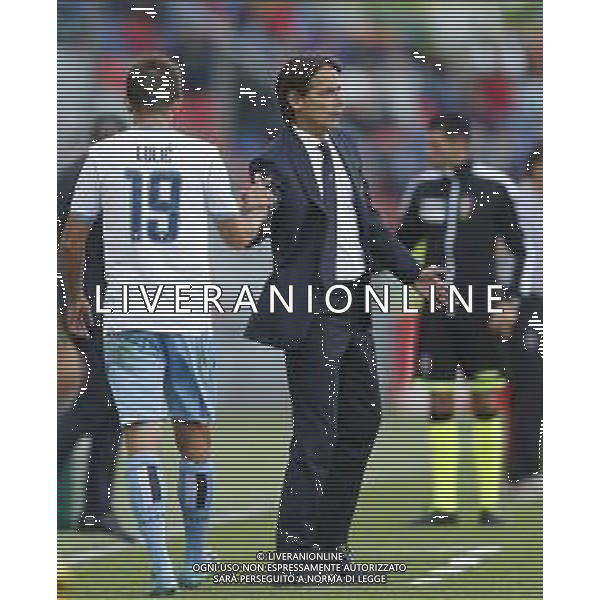 Bologna - Lazio Campionato di Calcio Serie A TIM 06/10/2019 nella foto: Lulic Senad (s.s.lazio) Coach Inzaghi Simone (s.s.lazio) ©Claudio Zamagni/Agenzia Aldo Liverani Lulic Senad (s.s.lazio) Coach Inzaghi Simone (s.s.lazio) during Italian Serie A soccer match between BOLOGNA F.C. and S.S. LAZIO at Renato Dall\'Ara Stadium in Bologna on October 06 2019 photo credit by Claudio Zamagni/Aldo Liverani Photo Agency/ AGENZIA ALDO LIVERANI SAS