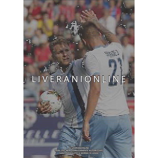Bologna - Lazio Campionato di Calcio Serie A TIM 06/10/2019 nella foto: Esultanza Immobile Ciro (s.s.lazio) Milinkovic-Savic Serjei (s.s.lazio) dopo il goal ©Claudio Zamagni/Agenzia Aldo Liverani Immobile Ciro (s.s.lazio) Milinkovic-Savic Serjei (s.s.lazio) celebrates after scoring a goal during Italian Serie A soccer match between BOLOGNA F.C. and S.S. LAZIO at Renato Dall\'Ara Stadium in Bologna on October 06 2019 photo credit by Claudio Zamagni/Aldo Liverani Photo Agency/ AGENZIA ALDO LIVERANI SAS