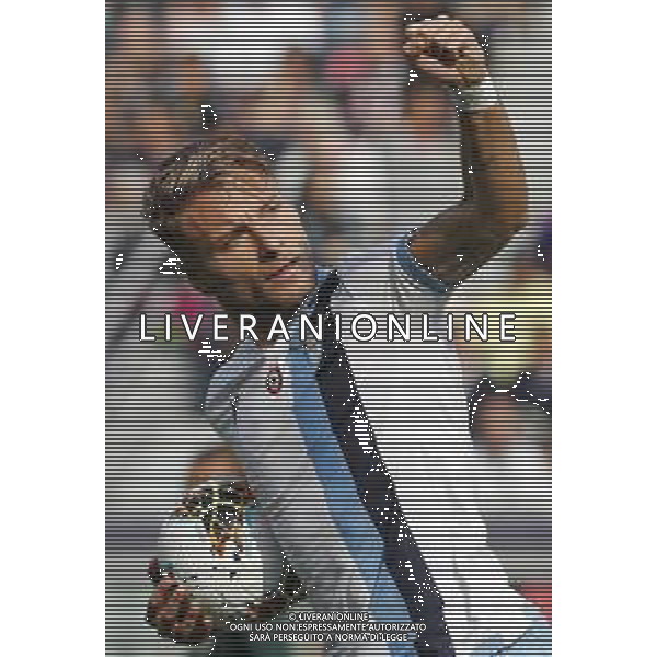 Bologna - Lazio Campionato di Calcio Serie A TIM 06/10/2019 nella foto: Esultanza Immobile Ciro (s.s.lazio) dopo il goal ©Claudio Zamagni/Agenzia Aldo Liverani Immobile Ciro (s.s.lazio) celebrates after scoring a goal during Italian Serie A soccer match between BOLOGNA F.C. and S.S. LAZIO at Renato Dall\'Ara Stadium in Bologna on October 06 2019 photo credit by Claudio Zamagni/Aldo Liverani Photo Agency/ AGENZIA ALDO LIVERANI SAS