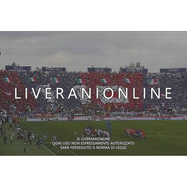 Bologna - Lazio Campionato di Calcio Serie A TIM 06/10/2019 nella foto: striscioni dei tifosi del bologna per i 110 anni ©Claudio Zamagni/Agenzia Aldo Liverani banners of bologna\'s supporters for 110 th birthday during Italian Serie A soccer match between BOLOGNA F.C. and S.S. LAZIO at Renato Dall\'Ara Stadium in Bologna on October 06 2019 photo credit by Claudio Zamagni/Aldo Liverani Photo Agency/ AGENZIA ALDO LIVERANI SAS