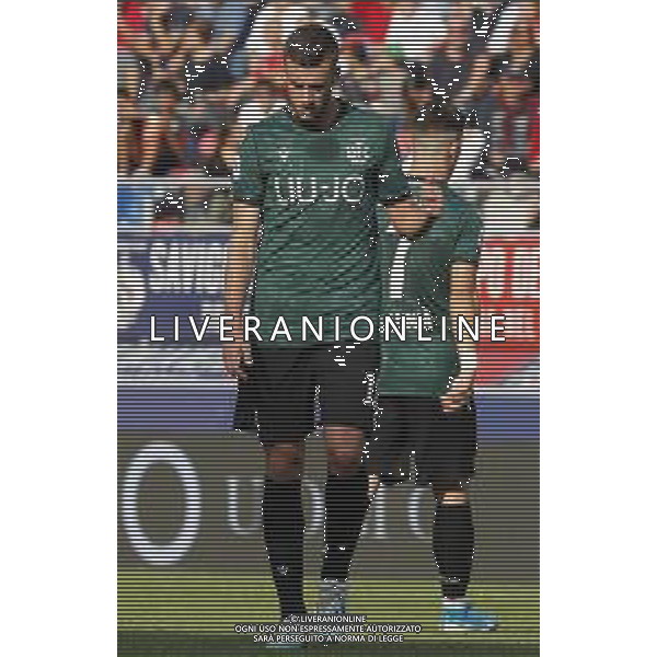 Bologna - Lazio Campionato di Calcio Serie A TIM 06/10/2019 nella foto: Bani Mattia(Bologna f.c.) Orsolini Riccardo (Bologna f.c.) ©Claudio Zamagni/Agenzia Aldo Liverani Bani Mattia(Bologna f.c.) Orsolini Riccardo (Bologna f.c.) during Italian Serie A soccer match between BOLOGNA F.C. and S.S. LAZIO at Renato Dall\'Ara Stadium in Bologna on October 06 2019 photo credit by Claudio Zamagni/Aldo Liverani Photo Agency/ AGENZIA ALDO LIVERANI SAS