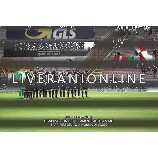 VICENZA - CESENA CAMPIONATO CALCIO SERIE C 07.10.2019 NELLA FOTO MINUTO DI SILENZIO - FORMAZIONE CESENA SCHIERATA ©GARBUIO / AGENZIA ALDO LIVERANI SAS