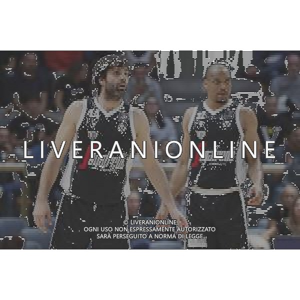 Segafredo Virtus Bologna vs Umana Reyer Venezia Campionato di Basket Serie A 06/10/2019 nella foto: Milos Teodosic(Segafredo Virtus Bologna) Vincent Hunter(Segafredo Virtus Bologna) ©Claudio Zamagni/Agenzia Aldo Liverani Milos Teodosic(Segafredo Virtus Bologna) Vincent Hunter(Segafredo Virtus Bologna) during Italian Serie A Basketball match between Segafredo Virtus Bologna and Umana Reyer Venezia at PalaDozza in Bologna on October 06 2019 photo credit by Claudio Zamagni/Aldo Liverani Photo Agency / AGENZIA ALDO LIVERANI SAS