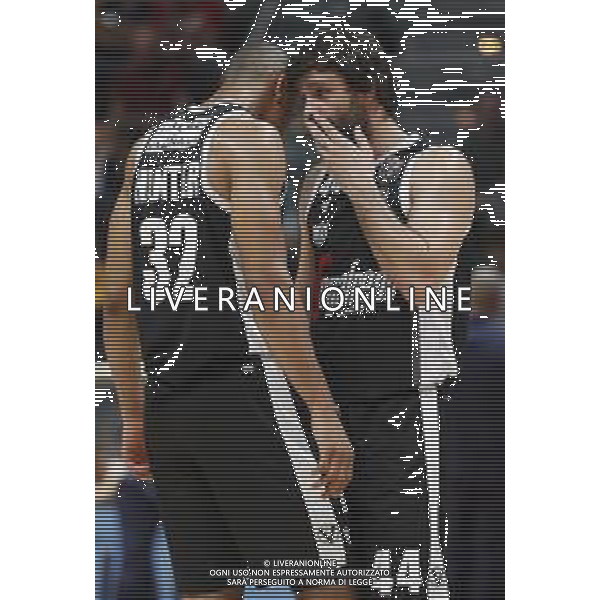 Segafredo Virtus Bologna vs Umana Reyer Venezia Campionato di Basket Serie A 06/10/2019 nella foto: Milos Teodosic(Segafredo Virtus Bologna) Vincent Hunter(Segafredo Virtus Bologna) ©Claudio Zamagni/Agenzia Aldo Liverani Milos Teodosic(Segafredo Virtus Bologna) Vincent Hunter(Segafredo Virtus Bologna) during Italian Serie A Basketball match between Segafredo Virtus Bologna and Umana Reyer Venezia at PalaDozza in Bologna on October 06 2019 photo credit by Claudio Zamagni/Aldo Liverani Photo Agency / AGENZIA ALDO LIVERANI SAS