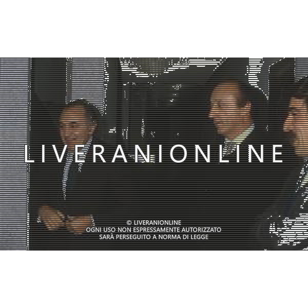 RETROSPETTIVA LUCIANO MOGGI DIRIGENTE SPORTIVO NELLA FOTO LUCIANO MOGGI CON IL PRESIDENTE DEL NAPOLI CORRADO FERLAINO AG ALDO LIVERANI SAS